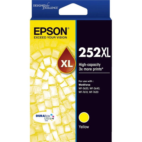 Original Epson 252XL Yellow High Capacity Ink Cartridge Toner T253492 Carousel 1