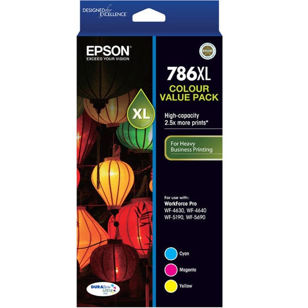 Genuine Original Epson 786XL WF-4630 WF-4640 WF-5190 WF-5690 T787592 3 Color Ink Carousel 1