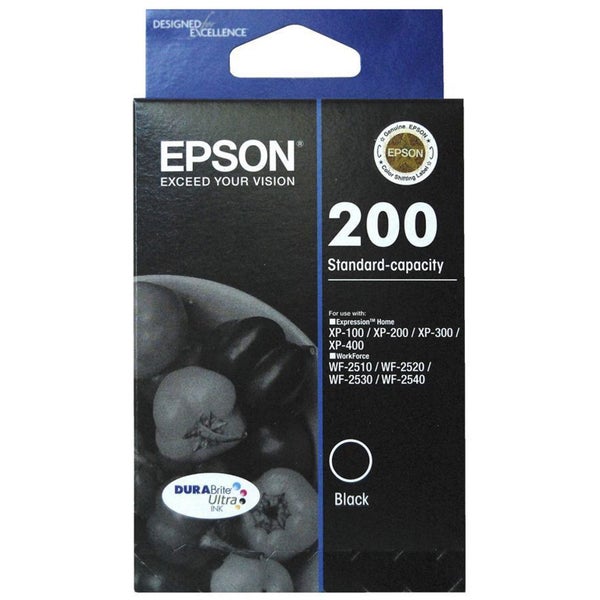 Original Epson 200 Black ink T200192 XP-100 XP-200 XP-300 XP-310 XP-400 XP-41... Carousel 1