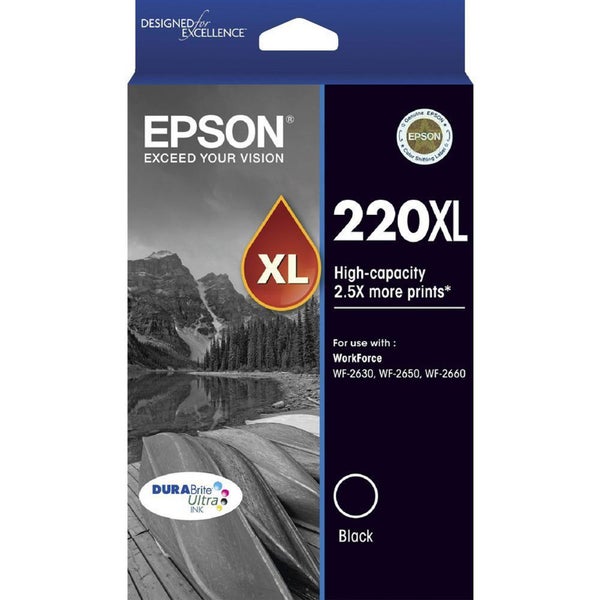 Original Epson 220XL Black Ink Cartridge WF-2630 WF-2650 WF-2660 T294192 Carousel 1