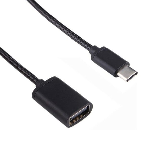 Type C Male To USB Female OTG Data Sync Converter Cord Cable Adapter Carousel 1