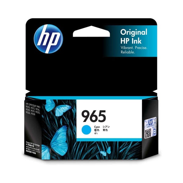 Original HP 965 Cyan Ink Cartridge Toner Officejet 3JA77AA Carousel 1