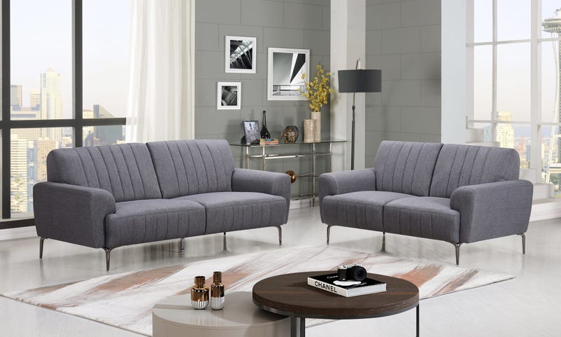 Closing down sale New Madrid 3-Seater +2-Seater in Quality dark grey fabric Carousel 1