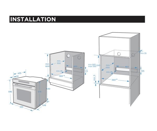 Midea 13 functions built-in oven with Pyro Carousel 2