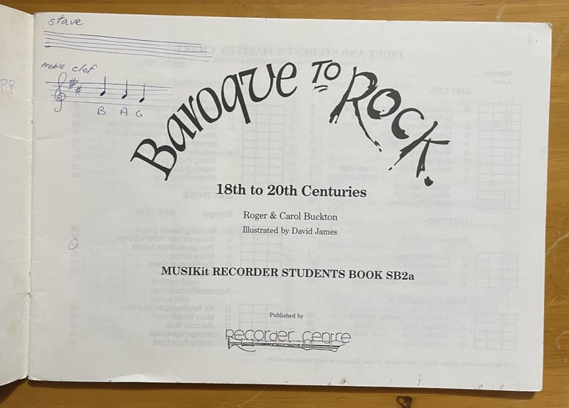 Baroque to Rock Recorder Student Book by Roger & Carol Buckton Carousel 2