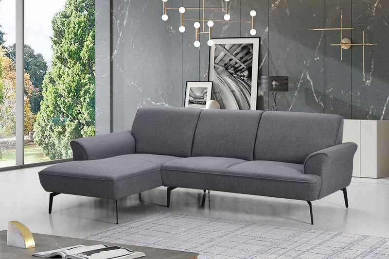 Valancia 2-Seater plus Chaise LHF in Dark grey Colour Carousel 1