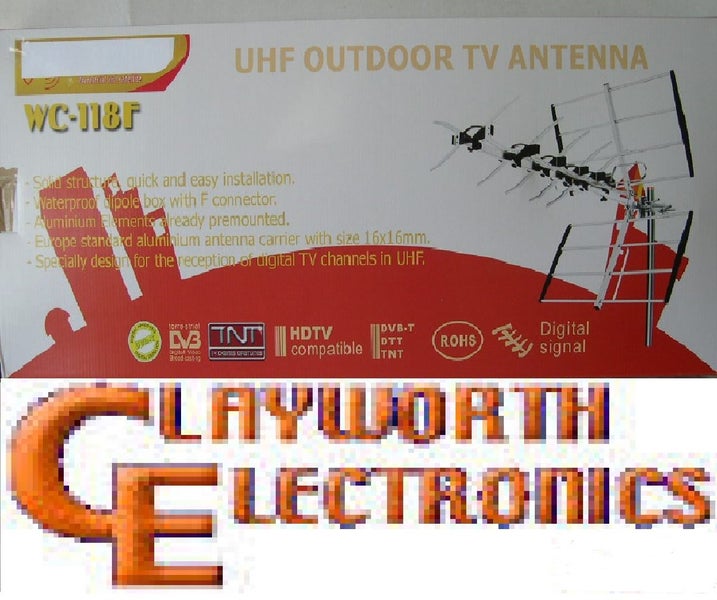 UHF Freeview Antenna Aerial Terestrial Yagi 40Elemt Horiz & Vert Polarity LTE 4G Carousel 2