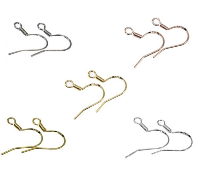 15mm 925 Sterling Silver STAMPED Hypoallergenic Earring Hooks(x30) -4 colours Carousel 1