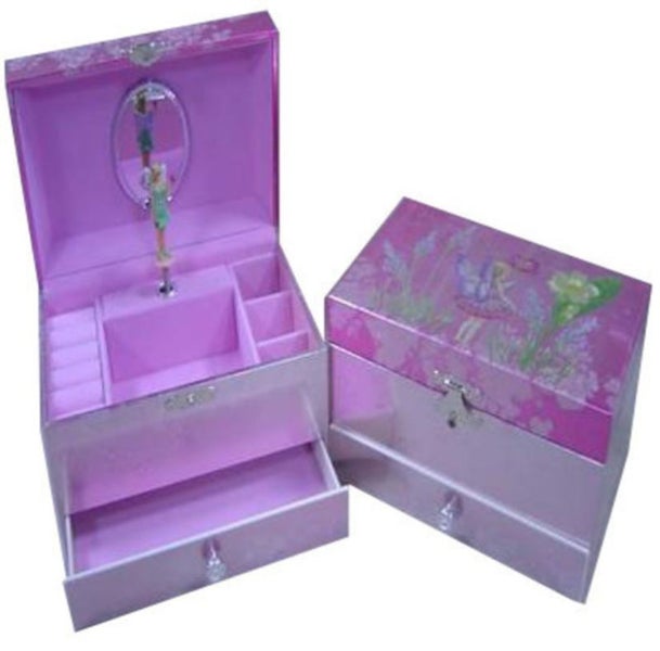 Musical Jewellery Box With Drawer - Fairy Carousel 1