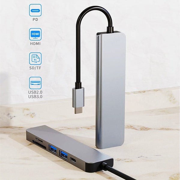 USB HUB TYPE C HUB Adapter 6 in 1 Carousel 2