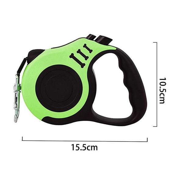 Retractable Dog Leash with Folding Bowl Dispenser Waste Bag -Green Carousel 2