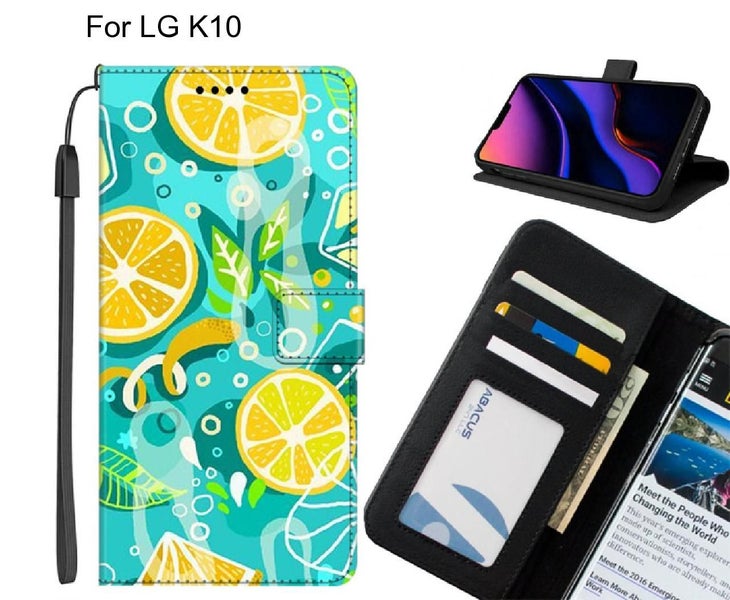 LG K10 case leather wallet case printed ID Carousel 1
