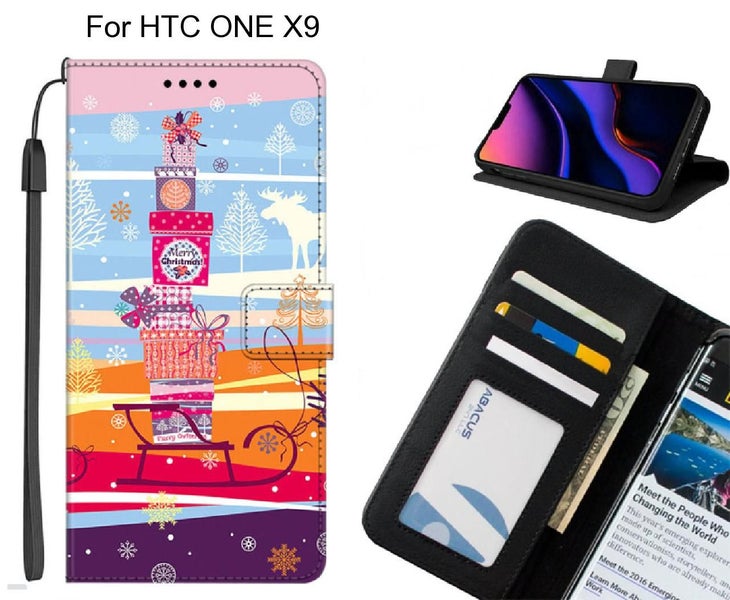 HTC ONE X9 case leather wallet case printed ID Carousel 1
