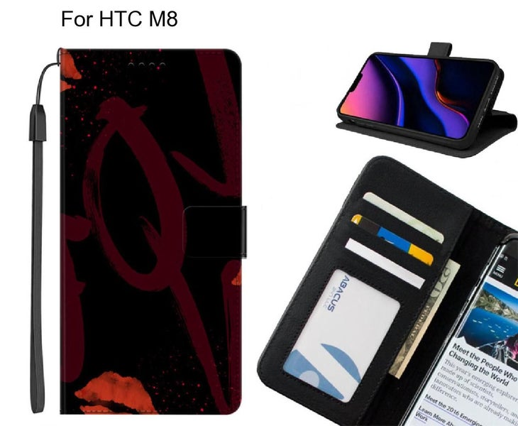 HTC M8 case leather wallet case printed ID Carousel 1
