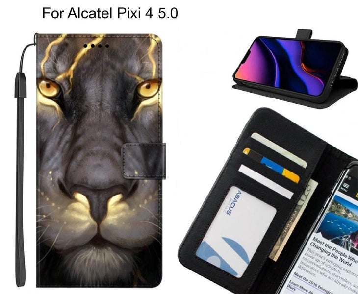 Alcatel Pixi 4 5.0 case leather wallet case printed ID Carousel 1