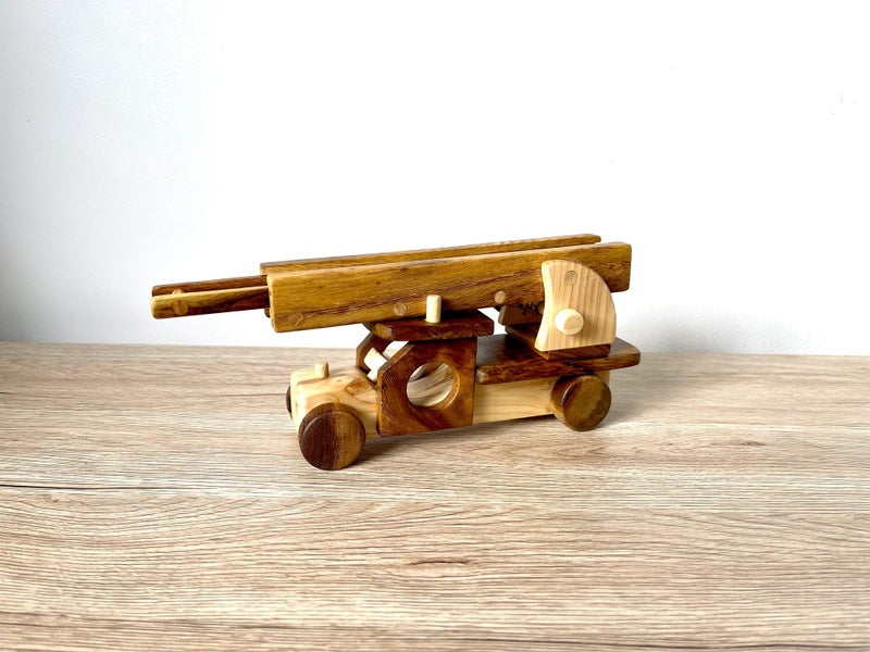 Wooden Toy Fire Truck Carousel 4