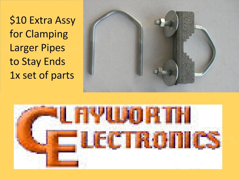 TV Mast Stays Stay Bar Roof Wall Aerial Mount MS10g Pre-Galv Stl 1x Pair Choice Carousel 2