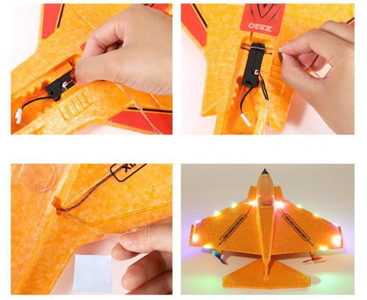 Outdoor 3 In 1 Model Sea Land and Air Remote Control Aircraft with Light-Orange Carousel 5