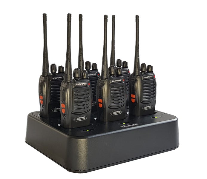 6x Baofeng BF-5C 2 WATT UHF PRS CB Walkie Talkies - 16 Channels & 6-way Charger Carousel 1
