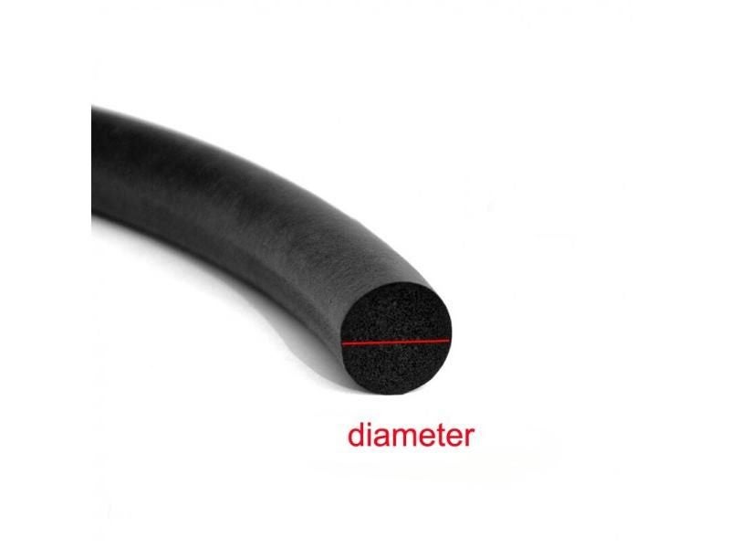 5M DIY Car Door Protector Rubber Foam Seal Strip Diameter 3mm 20mm Carousel 1