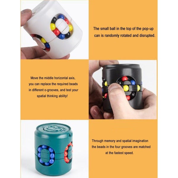 Fidget Can Cube Spinning The World Stress Relief Rotating Balls Fidget Toy Carousel 12