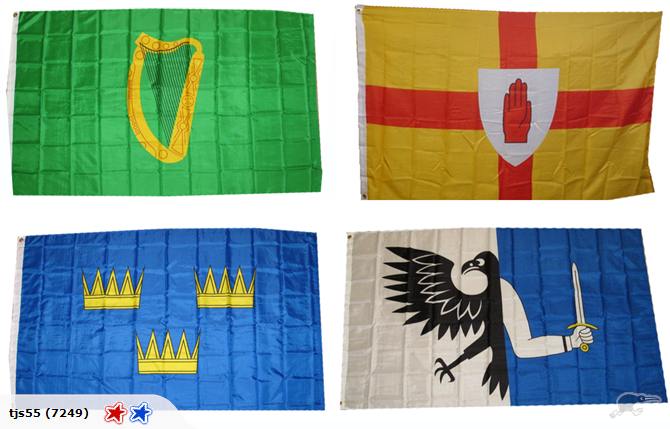 = Irish Flags - Ulster Munster Connacht Leinster = Carousel 1