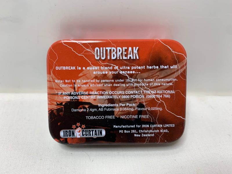 Legal High Tin " OUTBREAK " Synthetic Cannabis Tin - EMPTY Carousel 2