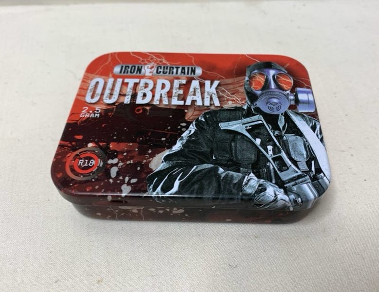 Legal High Tin " OUTBREAK " Synthetic Cannabis Tin - EMPTY Carousel 1