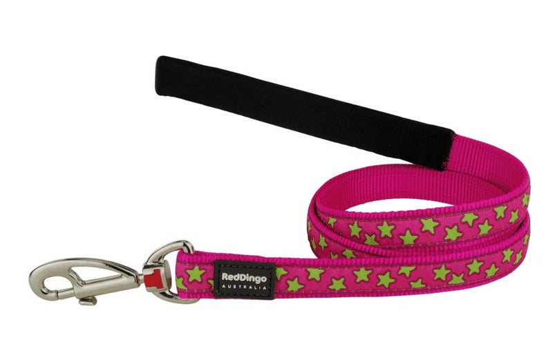 Red Dingo Dog Lead Star 12mmx1.2m -Hot Pink Carousel 1