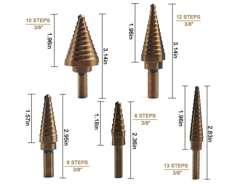 PTN New Step Drill Bits Set 5 Pcs Sale Sale Carousel 2