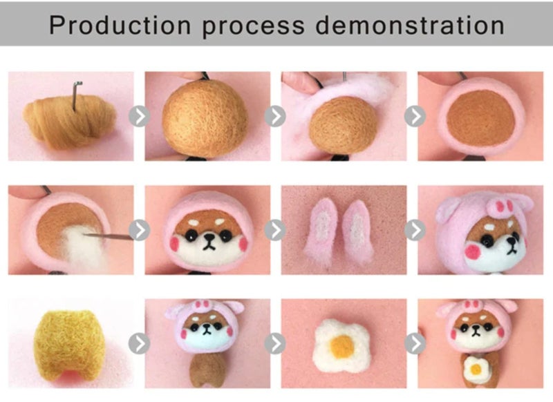 Fred & Flo. Mini Felts - 'LOU' Strawberry Needle Felting Kit Carousel 4
