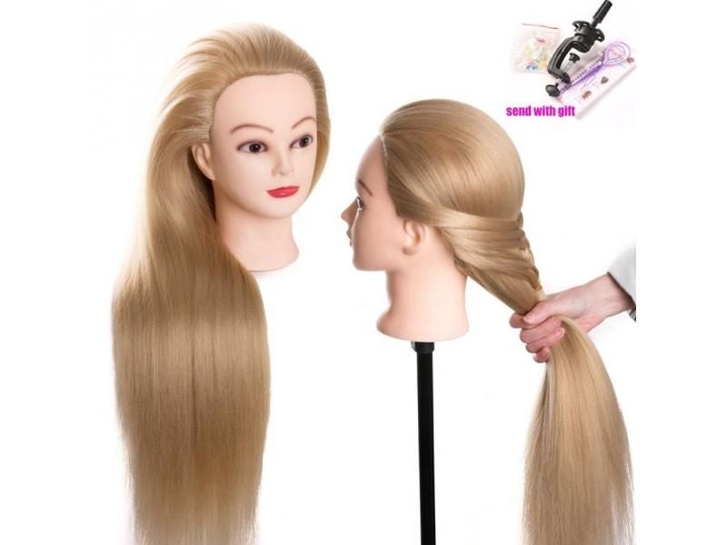 Hairdressing Training Head 80 Cm Synthetic Mannequin Head For Female Hairstyles Carousel 2