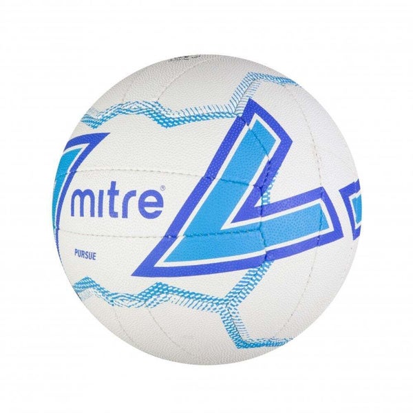 Mitre Pursue Netball Ball F18P Size 5 Match Quality Grip Training Sport WHT Game Carousel 2