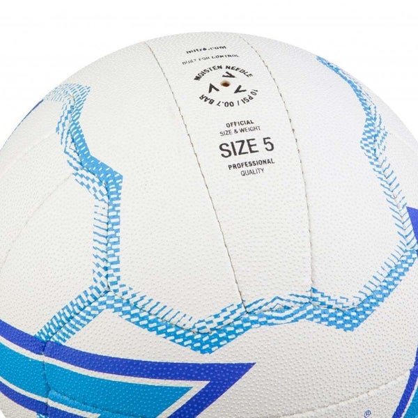 Mitre Pursue Netball Ball F18P Size 5 Match Quality Grip Training Sport WHT Game Carousel 4