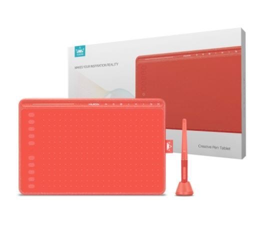 HUION HS611 Graphic Digital Drawing Tablet - Clearance - Price Slashed - Red Carousel 1