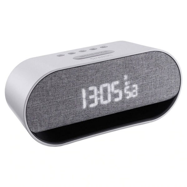 Oregon Scientific Resonance Dual Bluetooth AUX Speaker Alarm Clock Time Day Date Carousel 1