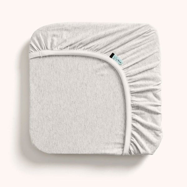 Ergopouch Bedding Organic Cotton 187cm Fitted Sheet TOG 0.2 Single Grey Marle Carousel 2