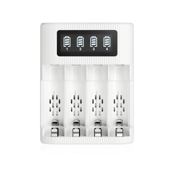 EBL 4Slots LCD Smart Charger for AA AAA NIMH NICD Rechargeable Battery -USB Port63864203518083112