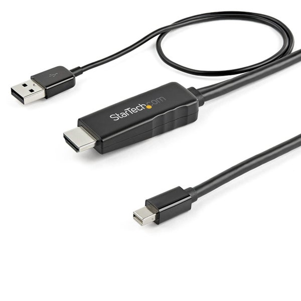 Star Tech 1M 4K 30Hz Active Male HDMI to Male Mini Displayport Cable Converter Carousel 1