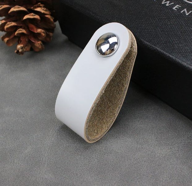 bonded leather drawer handles grey w silver Carousel 1