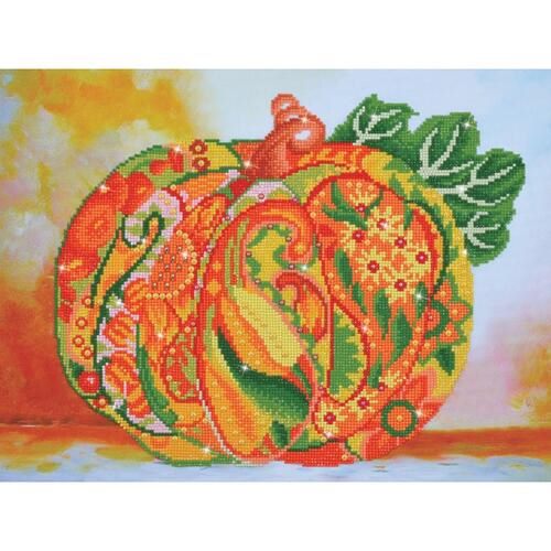 Diamond Dotz Autumn Pumpkin Amber Sparkle Diamond Art Kit Carousel 1