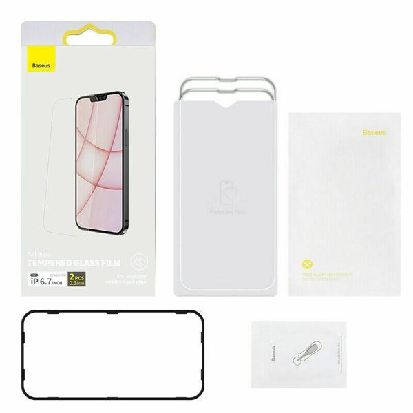 New Baseus 2PCS iPhone 13 Pro Max Tempered Glass Screen Protector Afterpay Carousel 1