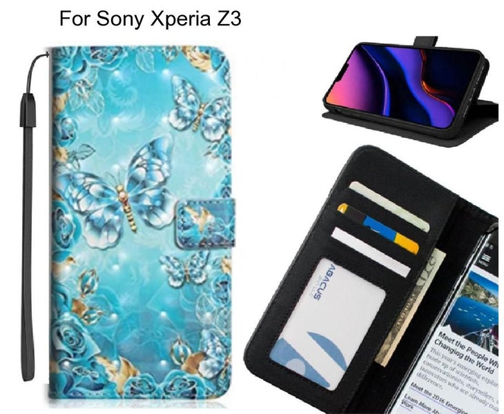 Sony Xperia Z3 Case Leather Wallet Case 3D Pattern Printed Carousel 1