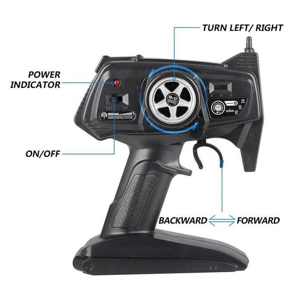 RC Car, 1:14, Rechargeable, Off-road,High Speed, 1000mAh,Blue Carousel 4