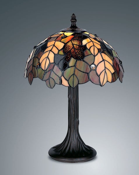 1 Tiffany style table lamp "Forrest leaves" 30x46cm Carousel 2