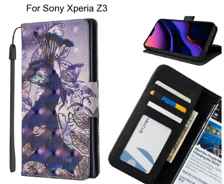 Sony Xperia Z3 Case Leather Wallet Case 3D Pattern Printed Carousel 1