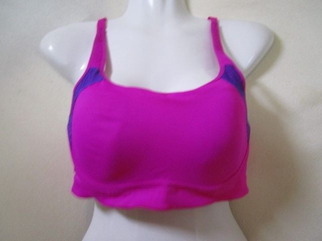 Pink & Purple Underwire Padded Racerback Sport Bra – Size 10C Carousel 1