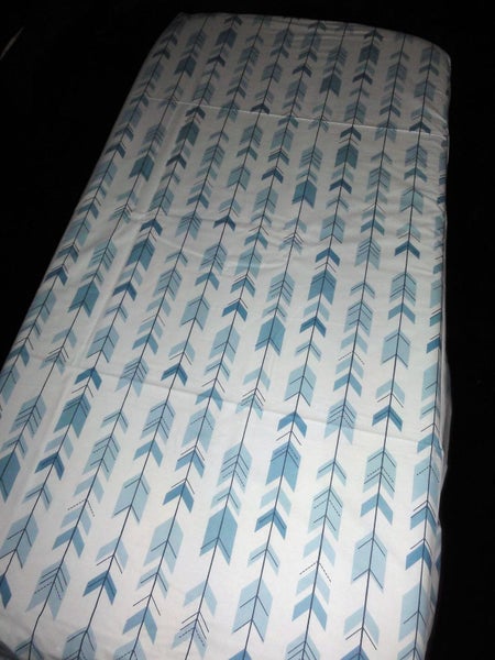 Cot fitted sheet SUMMER - NEW Blue aqua arrows /High quality 100% cotton Carousel 1
