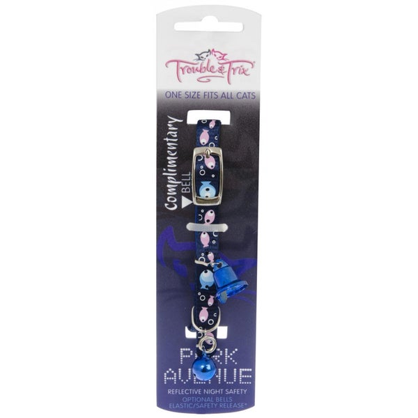 Trouble and Trix Park Avenue Cat Collar Fish Blue Carousel 1