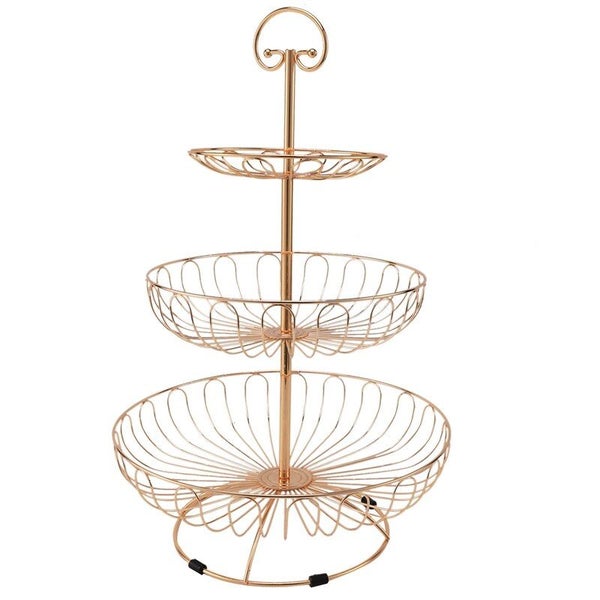 Storage Kitchen Cake Stand Decorative Dessert Holder Round Fruit Basket Carousel 1